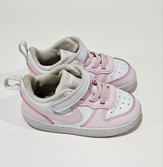 Nike Court Borough Low Recraft toddler sneakers Toddler Size 8 White / Pink Foam - Picture 1 of 9